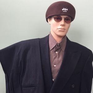 Burberrys Doubled Breasted Black Pinstriped Suit